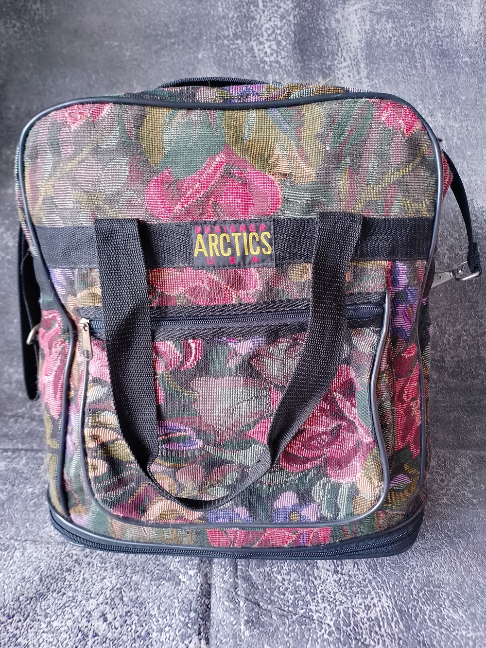 Vintage ARCTICS USA Floral Tote Travel Bag - Expandable - Picture 3 of 16
